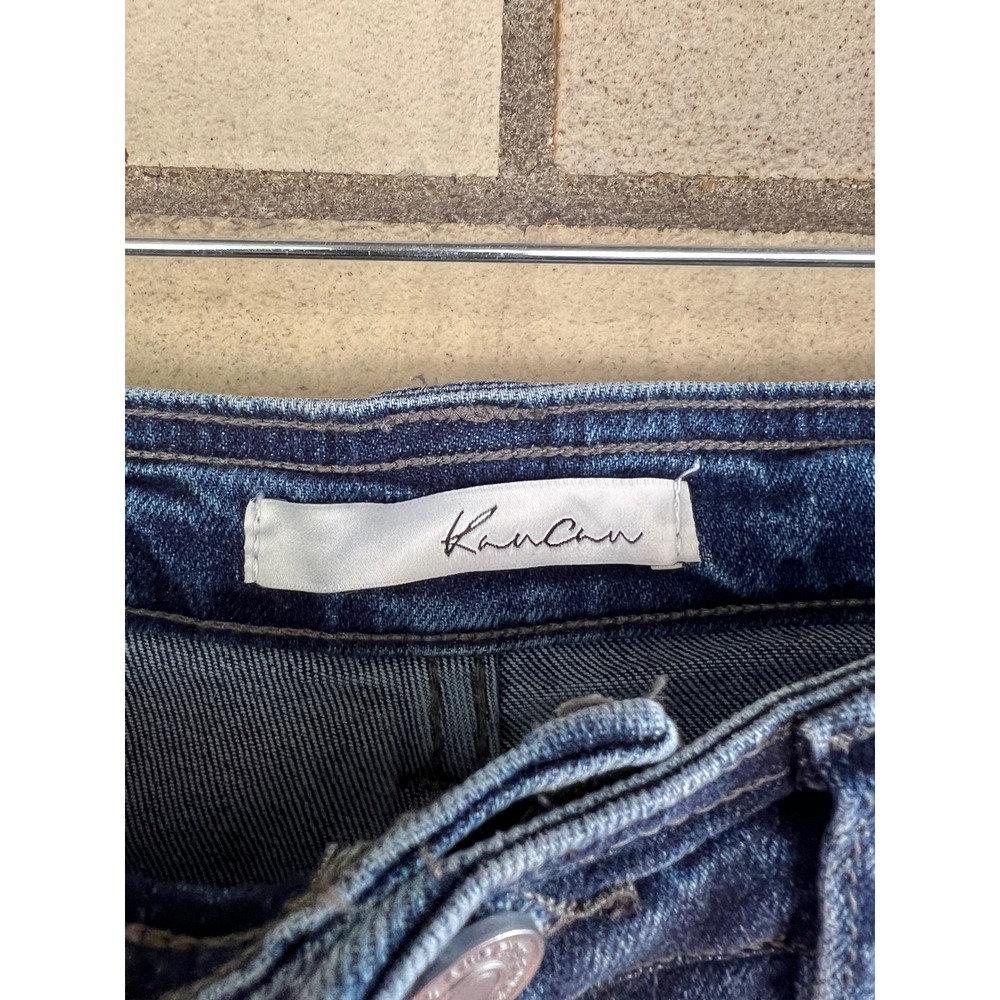 KanCan Avery High Rise Straight Leg Cargo Jeans Medium Wash Blue Denim Size 5/26 - Picture 3 of 5